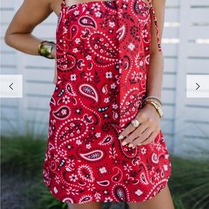 Triple threads round up mini dress